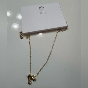 LOFT Gold A Pendant Necklace
